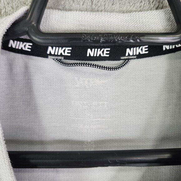 Nike Kids Dri-FIT Shirt 3/4 Sleeve Gray & White Embroidered Swoosh Youth Size XL - Picture 7 of 13